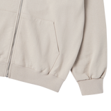 25SS BOX BASIC LOGO HOODIE ZIP UP ESSENTIAL BEIGE
