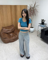 Heren Slim U-Neck Short Sleeve T-shirt