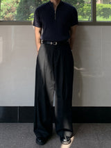 Lones Stripe Banding Two-tuck Slacks
