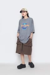 Double-Pocket Balloon Half Pants