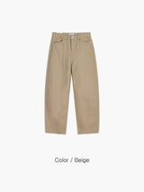 Curved Cotton Pants 5COLOR
