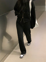 [MADE] Stern hip crop two-way hood zip-up -basic