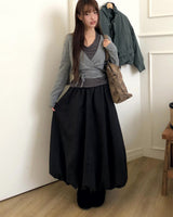 Camul Banding Balloon Long Skirt