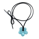 Acrylic Flower Necklace [Blue]