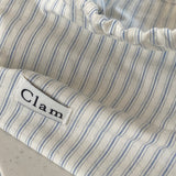 Clam ラウンドポーチ _ ブルーストライプ