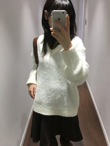 [MD Pick]ヒメウールタッチVネックニット