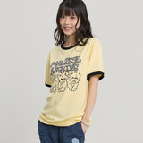 Maltese Archive Line Graphic Ringer Half Sleeve T-shirt