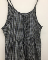 バックレスプレイドワンピース (2color)