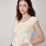 アイレットレイヤードTシャツ (Yellow)