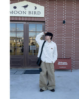 Drain Patch Work Shirt Jacket