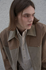 Toning color Oxford western Jacket