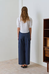 Work nylon pants_navy