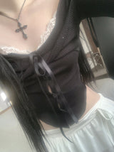 Furreni Lace Strap Top (Black)