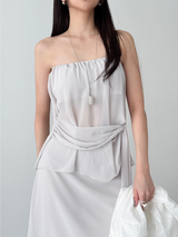chiffon bandnig tube top (3color)