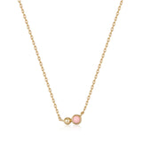 Rose Quartz 925 Silver Necklace N045-02G-RQ