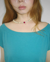 HAZEL WOOD BEADS NECKLACE