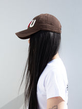 I ♡ U Crochet Cap-Brown