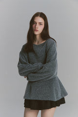 Angora Flare Sweatshirt Charcoal