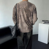 ENOC Grunge dyeing Shoulder Snap Long Sleeve T-shirt (2 colors)