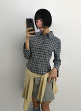 ルパンチェックスリムシャツ