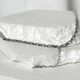 ss-box chain signature bullet tail necklace_silver