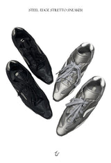 スチールエッジスティレットスニーカー (2color)