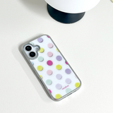 [MADE][Glossy Glass Silver Bumper Case] ドット Palette Dot