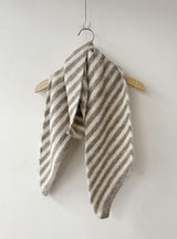Bias stripe wool muffler / 4colors