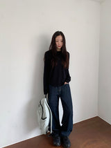 Kakan raw denim straight pants