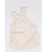 CUT OUT SHIRRING SLEEVELESS