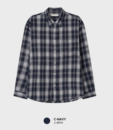 Landwai 3171 Daily Overfit Check Long Sleeve Shirt