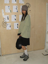 STARRY DOUBLE SLEEVE T (GREEN TEA)