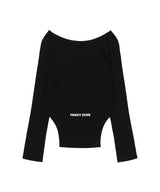 520 BOATNECK SHEER LONG SLEEVE (BLACK) F26QB047