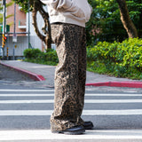 レトロレオパードデニムパンツ