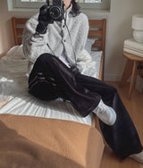 Embler Velvet Track Wide Pants