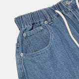 フェイクリネンバルーンデニムパンツ (3 Colors)