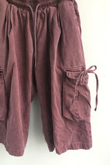 washing ribbon pocket cargo pants
