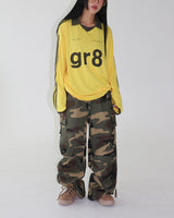 [UNISEX] Patch Military Camo Wide Pants