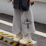 cross sweat bermuda pants