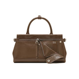 muva. Flip‑Over Bag, Elegant Outdoor Mini Tote, Oil‑Wax Genuine‑Leather Niche Retro Fashion Purse for Women, New Arrival Jul 10
