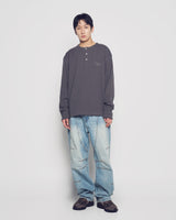26SS ADLV ヘンリーネックワッフル長袖Tシャツ