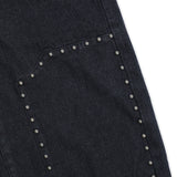XP276 Tian Stud Wide Denim Pants (BLACK)