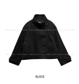 [wool 40%] スティンアルパカハイネックコート