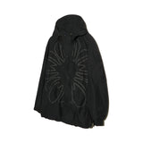 [24SS LSD COLLECTION] MUGUNG Stitch Recycled Hoodie Windbreaker_Black