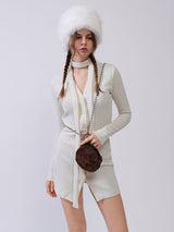 Fluffy Tambourine Chain Bag - Brown