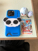 ディープブルー ラッキー ケース ＆ パンダ グリップトック セット