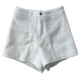 Snug Cozy Tweed High-Waist Shorts