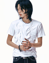 [0055] フロントシャーリング半袖Tシャツ (White)