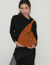 Jeanne Suede Shoulder Bag_Camel
