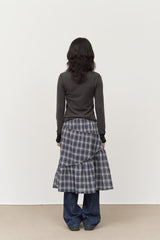 (W) Folky Checked Skirt (2color)